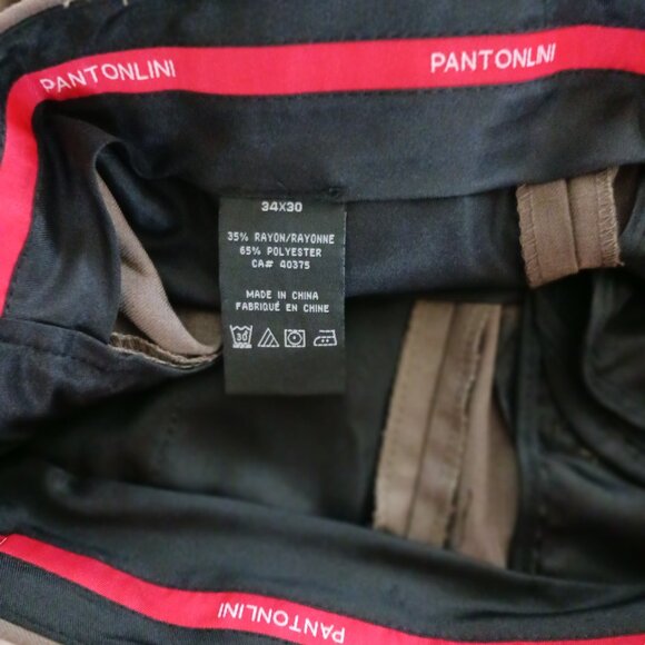 Pantonlini Orange Men's Formal Dress Pants 34" X 30" NWT Classic Fit - Picture 6 of 7
